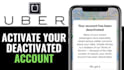 uber reactivation amazon flex reactivation spark reactivation lyft reactivation