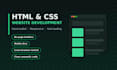 design and develop a responsive HTML CSS website