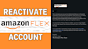 reactivate your amazon flex, spark, lyft, uber, uber eat account