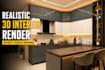 design a 3d kitchen with photorealistic rendering