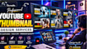 design eye catching youtube thumbnail