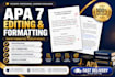 edit, proofread, and format your academic document in apa 7 style