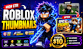 design roblox thumbnail  youtube  thumbnail