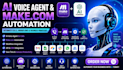 make automation, ai voice agent, make com, make com, make automation
