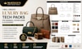 develop luxury bag and leather goods tech packs for manufacturers
