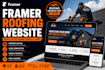 design a modern framer roofing company website