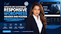 create or customize responsive wordpress header and footer professionally