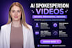 create hyper realistic ai female spokesperson  video