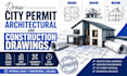 draw city permit architectural and construction drawings