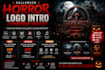 do halloween horror logo intro animation videos