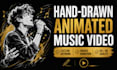 create viral hand drawn animated music video