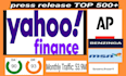 publish or distribute your press release on yahoo finance and streetinsider,com