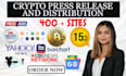 write and distribute a professional crypto press release