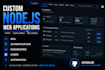 build a custom node js web application