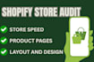 review and audit your shopify store to increase conversion