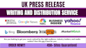 write, distribute UK press release UK press release distribution PR distribution