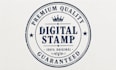 create digital rubber stamp logo