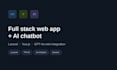 build a full stack web app with ai chatbot and smart features