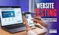do website testing, user testing and report bug