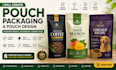 create pouch packaging, pouch design, food bag design, source files, 3d mockup