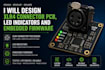 design xlr4 connector pcb, led indicators and embedded firmware