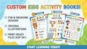 create educational childrens activity books with childrens illustrations