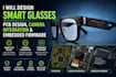 design smart glasses pcb, camera integration and embedded firmware