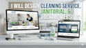 design cleaning service website, janitorial website, booking website