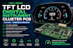 design tft lcd digital instrument cluster pcb, can bus, embedded firmware