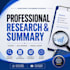 do internet research and write summaries