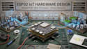 develop esp32 iot hardware with kicad pcb, ble firmware and sensors