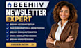 setup beehiiv website design beehive landing page and beehiiv newsletter design