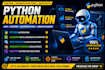 do python automation bot, web scraping, web automation bot and chrome extensions