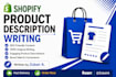 write SEO shopify product descriptions that boost sales