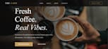 develop luxury cafe website design, react frontend development