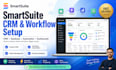 setup smartsuite workspace, CRM, database and automations