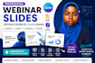 design canva webinar slides and google slides presentations