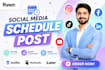 schedule social media posts using buffer, hootsuite, later