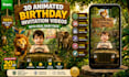 create a 3d animated birthday invitation video using your babys real face