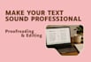 proofread and edit your english text manually