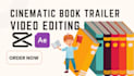 create a cinematic book trailer, amazon book promo video, or author teaser