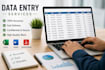 do accurate data entry, excel, copy paste
