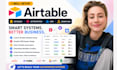 setup airtable database, airtable automation, airtable crm and airtanle workflow