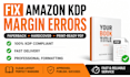 fix amazon KDP margin errors for paperback and hardcover books