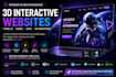 do 3d interactive website landing page spline 3d threejs webgl 3d animated we
