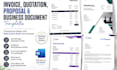 design editable word invoice, quotation, proposal and business document template
