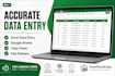 do accurate excel data entry, google sheets and PDF to excel