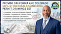 provide california and colorado civil structural engineering permit drawing set