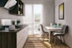 create modern small kitchen design and realistic 3d rendering