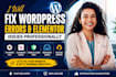 fix wordpress errors elementor issues css bugs and website problems